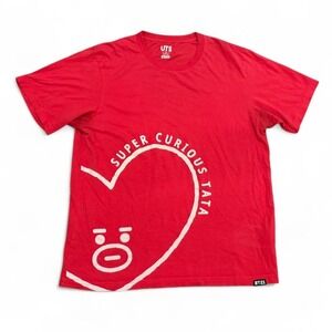 Uniqlo UT BT21 Tata Super Curious Graphic T-Shirt Red Mens Medium